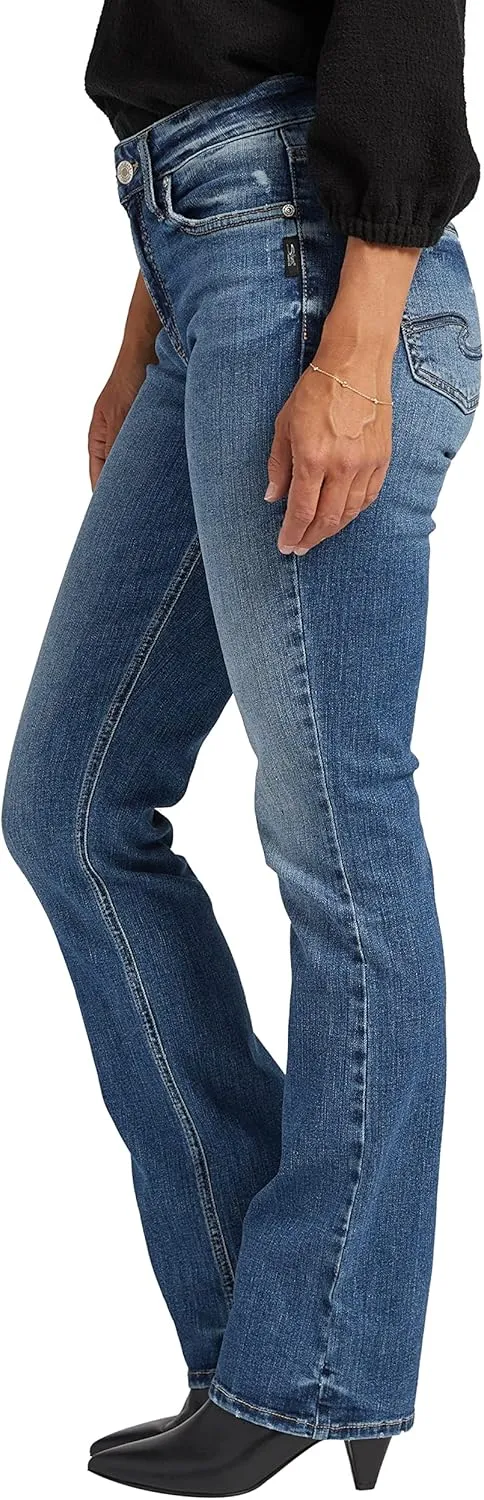 Silver Jeans Co. Women's Avery High Rise Curvy Fit Slim Bootcut Jeans-Legacy