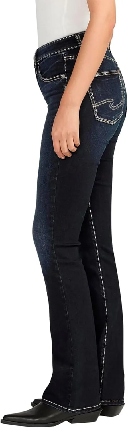 Silver Jeans Co. Women's Avery High Rise Curvy Fit Slim Bootcut Jeans-Legacy