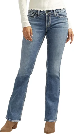 Silver Jeans Co. Women's Elyse Mid Rise Comfort Fit Slim Bootcut Jeans
