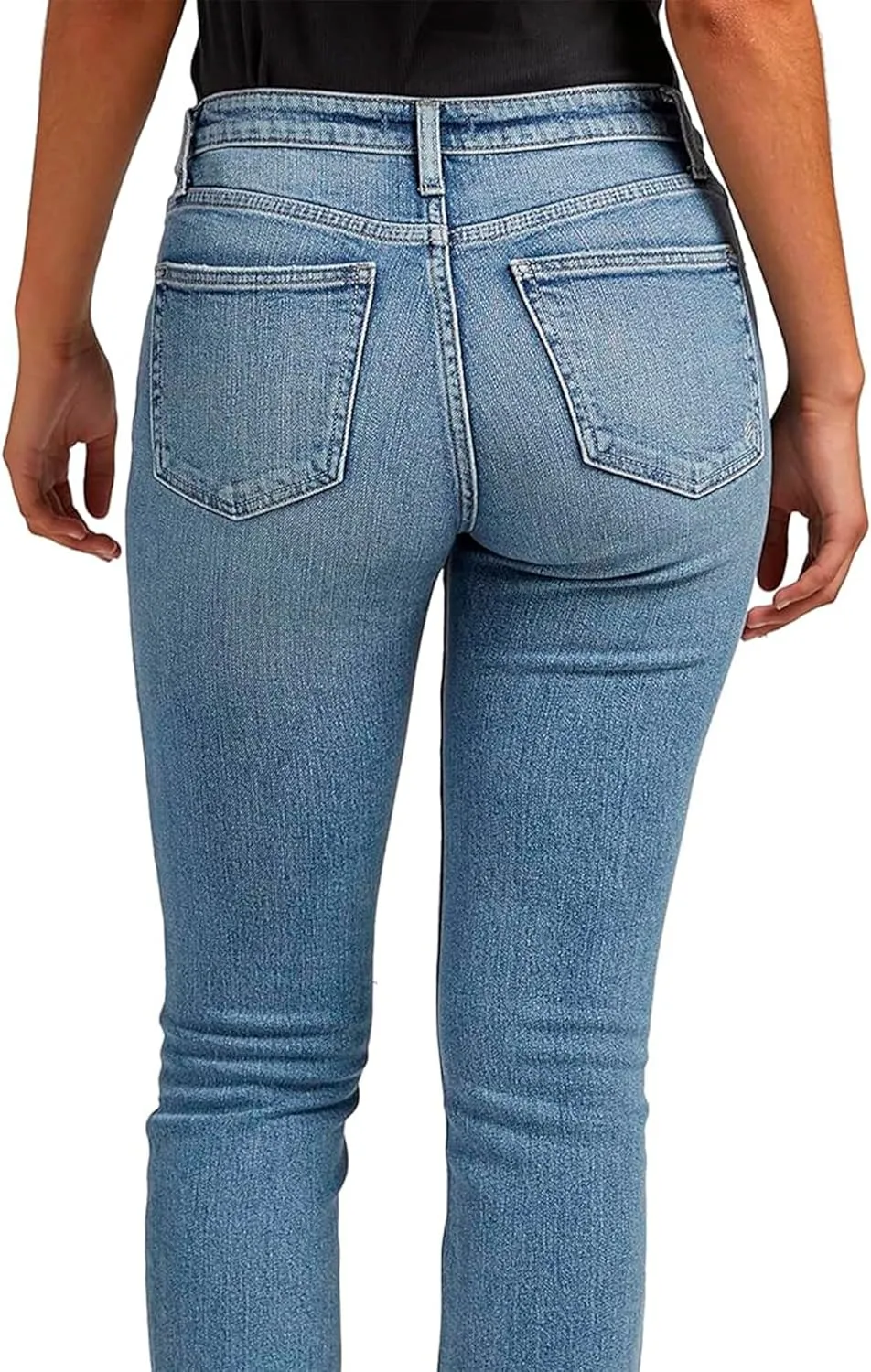 Silver Jeans Co. Women's Most Wanted Mid Rise Straight Leg Crop Jeans