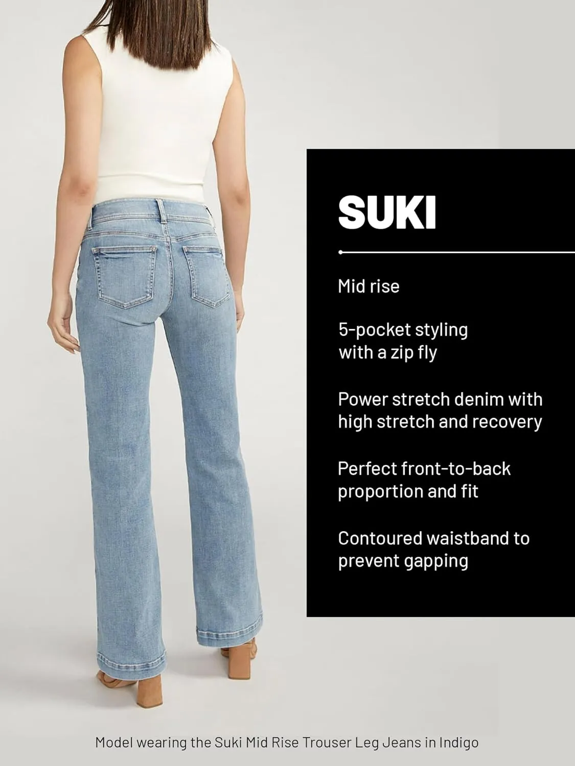 Silver Jeans Co. Women's Plus Size Suki Mid Rise Curvy Fit Capri Jeans