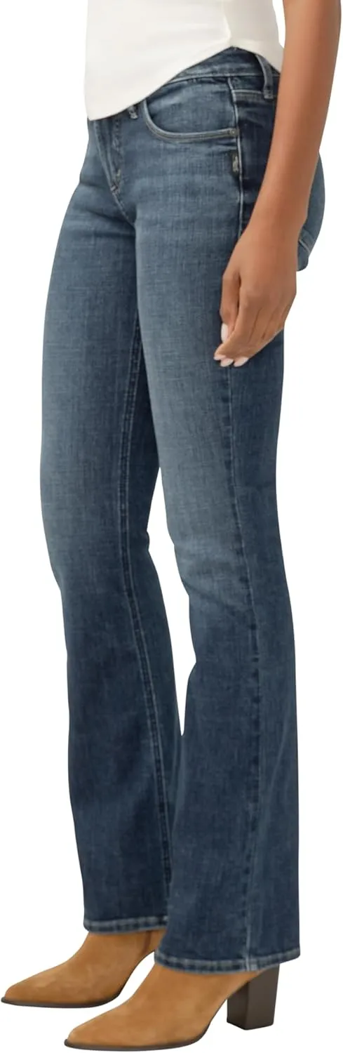 Silver Jeans Co. Women's Suki Mid Rise Curvy Fit Slim Bootcut Jeans - Legacy