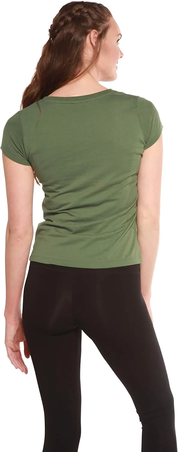 Spun Bamboo Women's Bamboo Viscose/Organic Cotton Silky Smooth Casual V-Neck T-Shirt