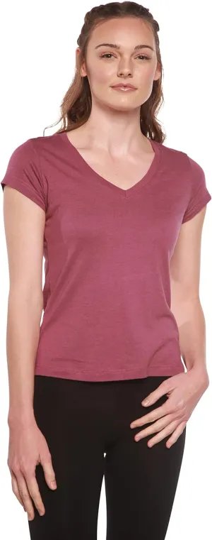 Spun Bamboo Women's Bamboo Viscose/Organic Cotton Silky Smooth Casual V-Neck T-Shirt