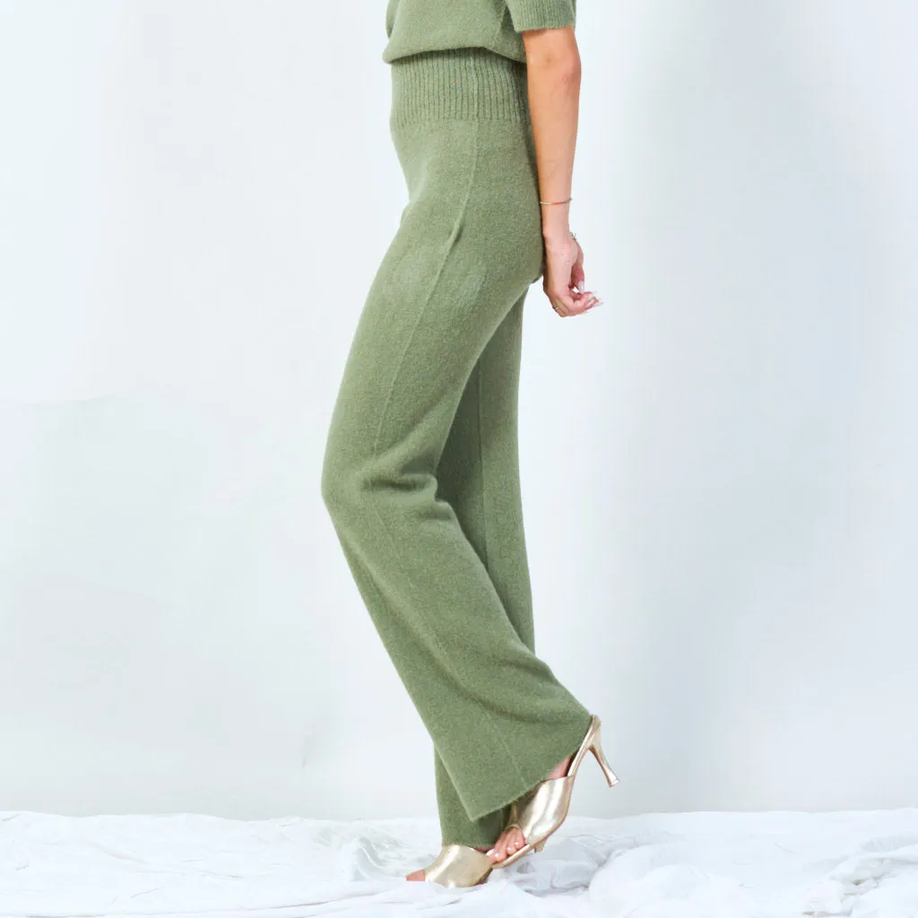 Stylish knit wide-leg pants wholesale