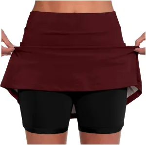Summer Skorts For Women 2025 Trendy Lightweight Skirt Athletic Inner Shorts Running Tennis Golf Workout Leggings