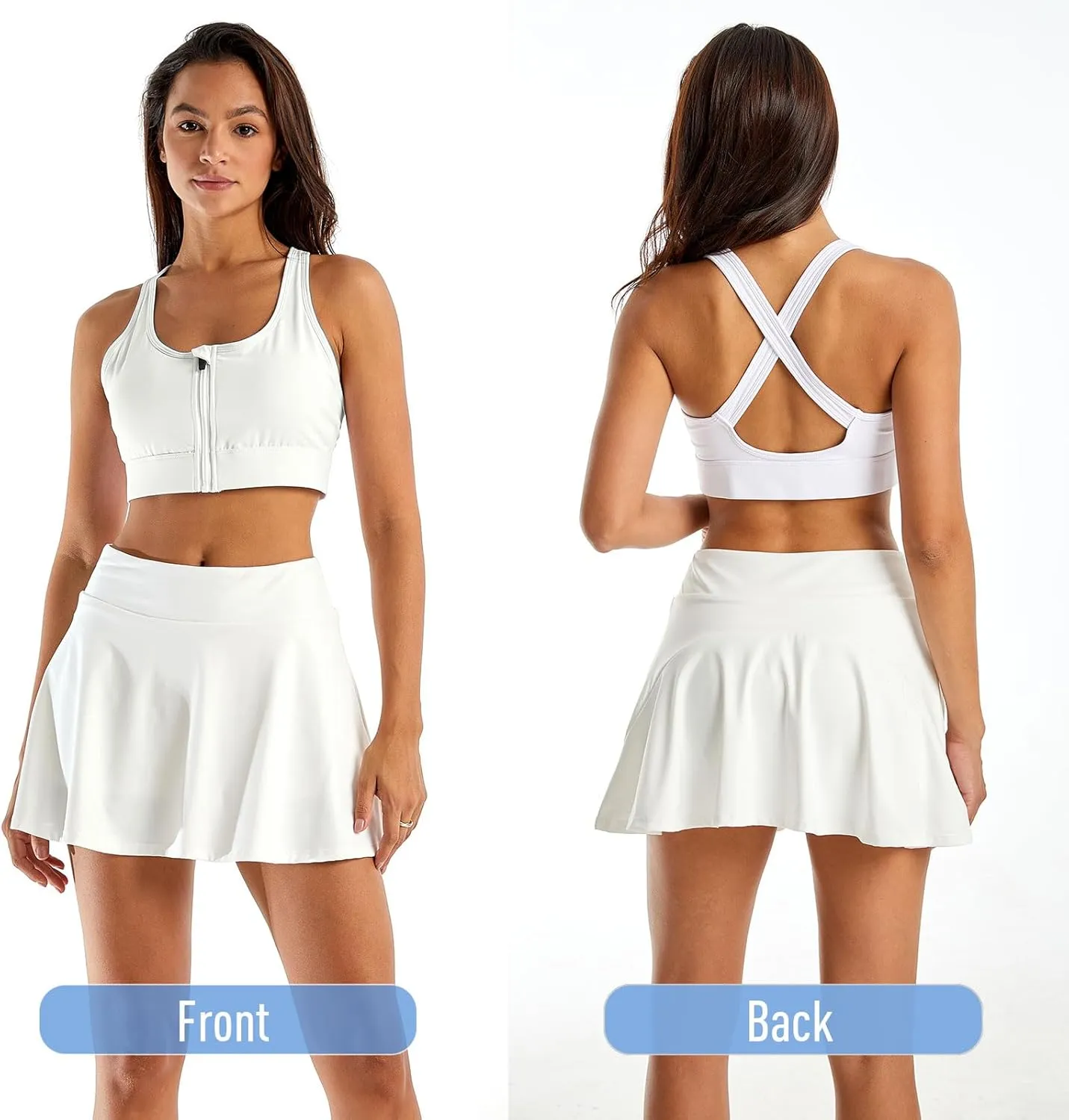 Tennis Skirts for Women, High Waist Pleated Skirts, Golf Skirts with Shorts Pockets for Running Workout Sports