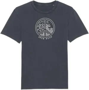 Tim Janis Open Road Eco-Peace T-Shirt for Men and Women - 100% Organic Ringspun Combed Cotton - Black