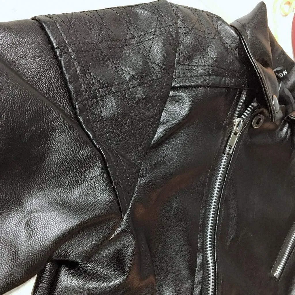 Toddler Baby Girls Boys Long Sleeve Solid Outwear Leather Coat Jacket Clothes Kids Leather Jacket (Black, 12-18 Months)