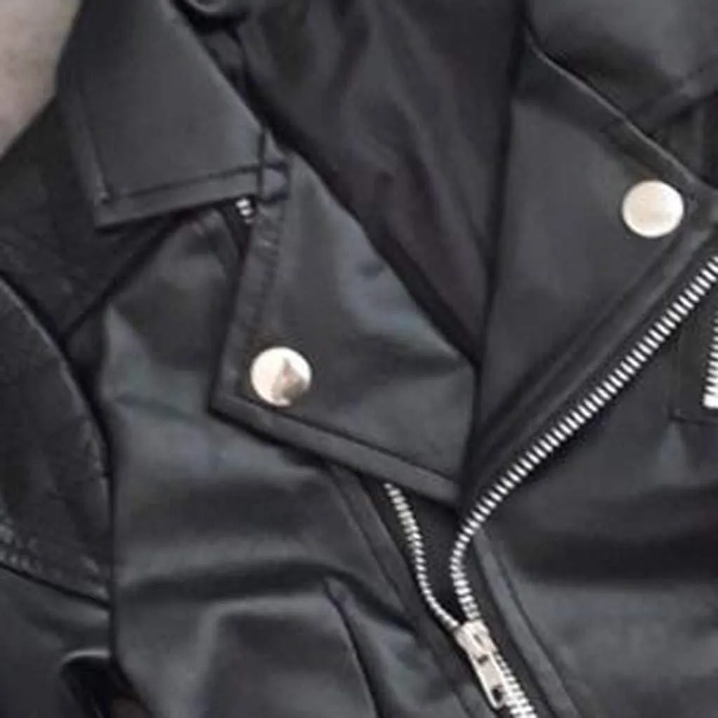 Toddler Baby Girls Boys Long Sleeve Solid Outwear Leather Coat Jacket Clothes Kids Leather Jacket (Black, 12-18 Months)