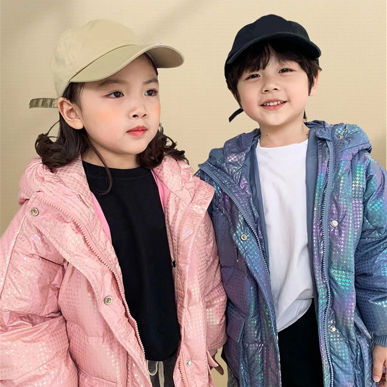 Toddler Coats For Girls Kids Baby Girls Boys Winter Warm Thick Solid Cotton Long Sleeve Padded Jacket Coat