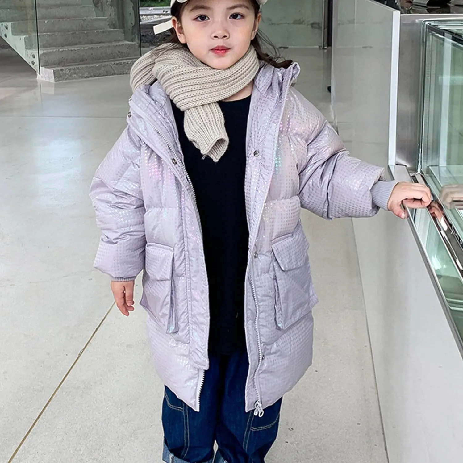 Toddler Coats For Girls Kids Baby Girls Boys Winter Warm Thick Solid Cotton Long Sleeve Padded Jacket Coat