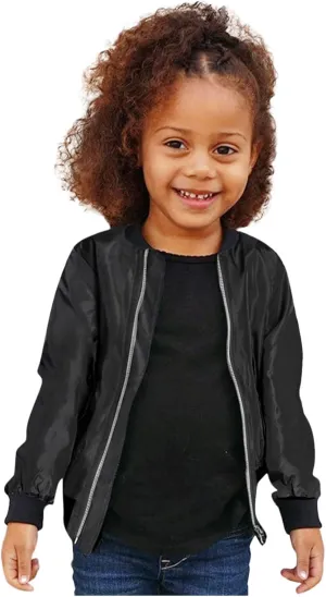 Toddler Girls Coats Faux Leather Jacket Zipper Outerwear Winter Clothes Motorcycle Winter Outwear PU Jacket