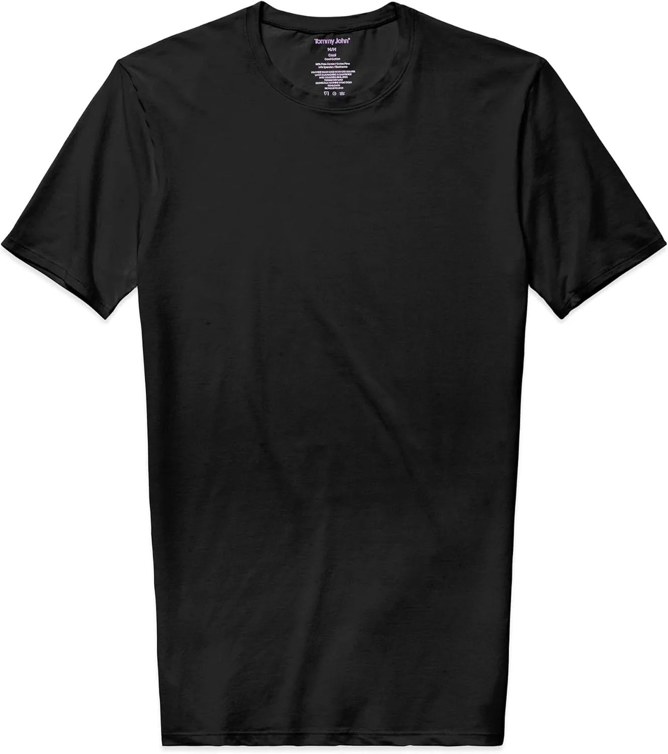 Tommy John Men's Slim Fit Crew Neck Undershirt, Cool Cotton Fabric, Slim Fit T-Shirt with Stay Tuck Design