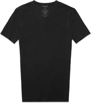 Tommy John Men's Supima Cool Cotton 2.0 High V Neck T-Shirt, Stay Tuck Design, Soft Stretch Fabric, Short Sleeve Comfort Fit