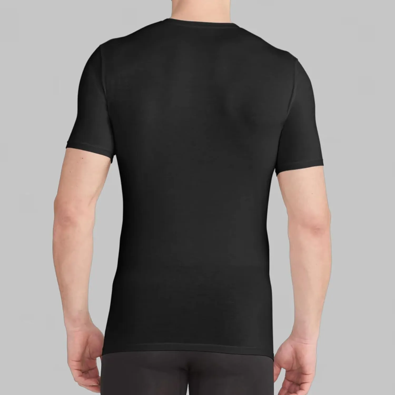 Tommy John Men's Supima Cool Cotton 2.0 High V Neck T-Shirt, Stay Tuck Design, Soft Stretch Fabric, Short Sleeve Comfort Fit