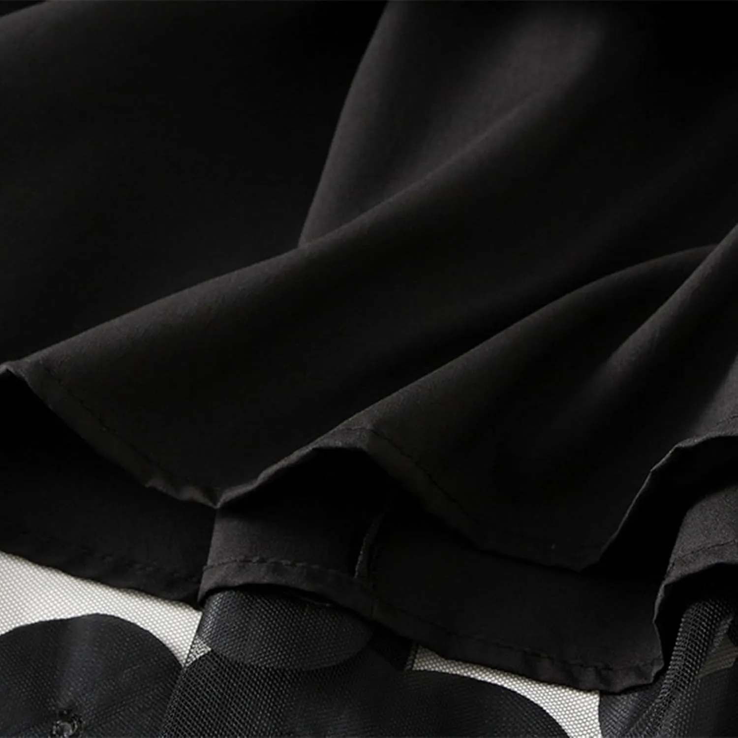 Tulle Skirt Women 3D Polka Dot Elastic Waist Mesh A-Line Midi Skirts Solid Color Fairy Party Clubwear Pleated Skirt