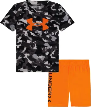 Under Armour boys Short Sleeve Tee and Short Set, Lightweight and Breathable
