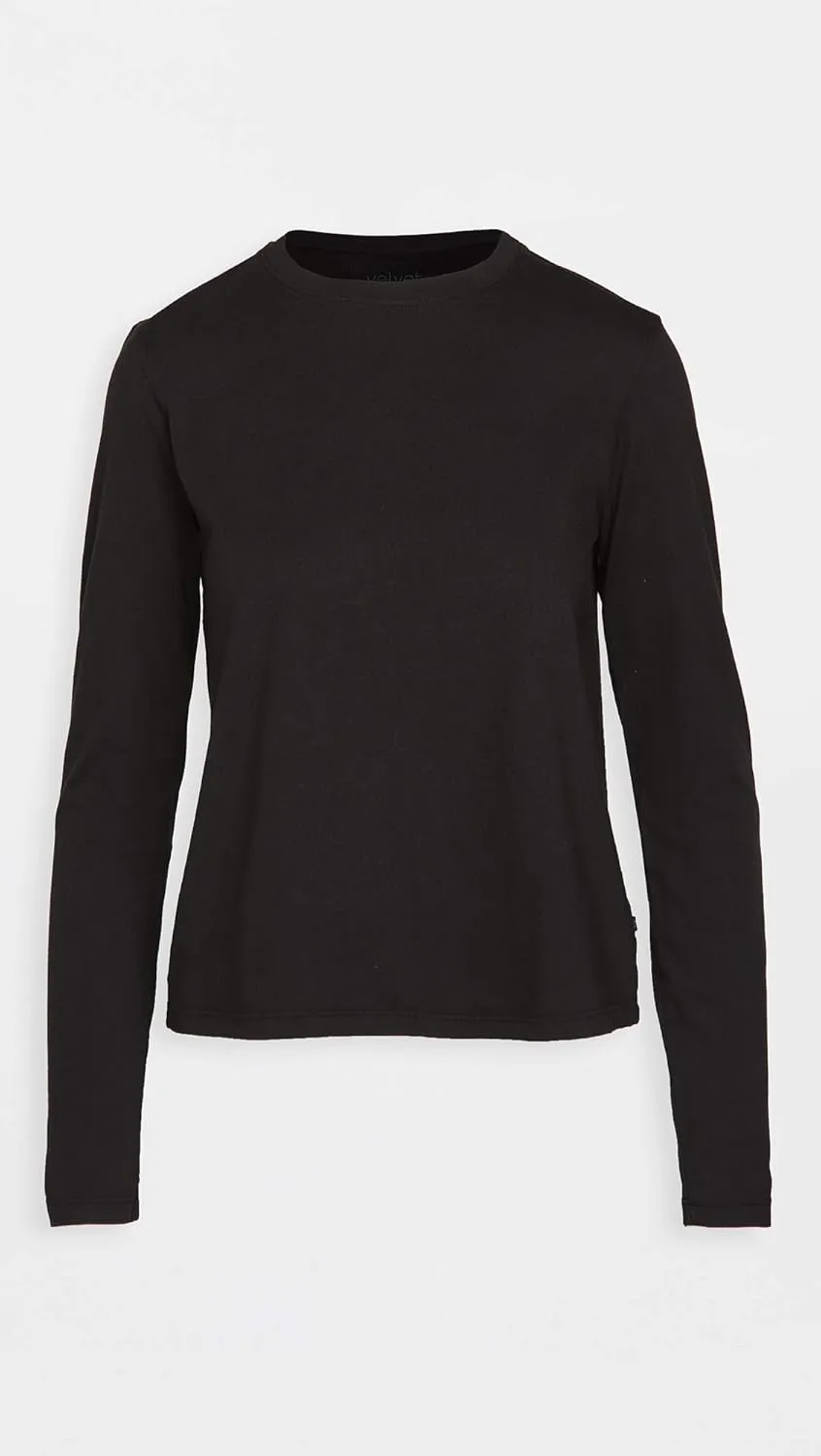 Velvet by Graham & Spencer Women's Vicente by Jenny Graham Organic Jersey Long Sleeve Tee