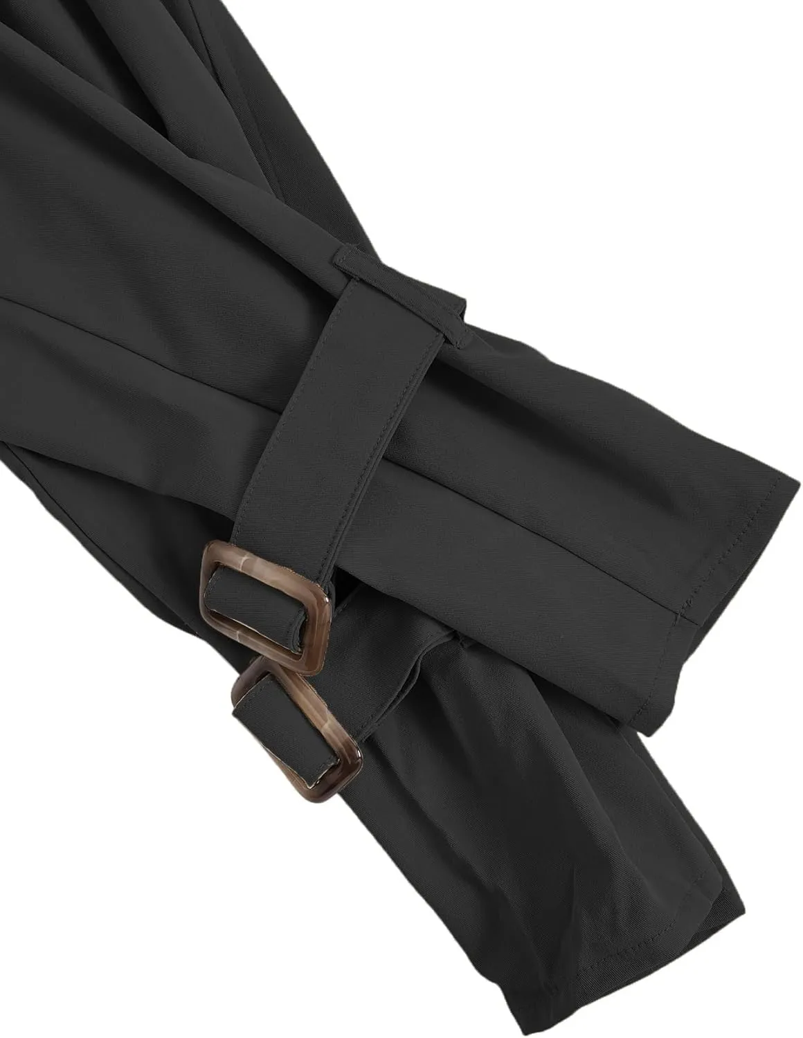 Verdusa Women's Button Front Buckle Raglan Sleeve Crop Jacket Trench Coat