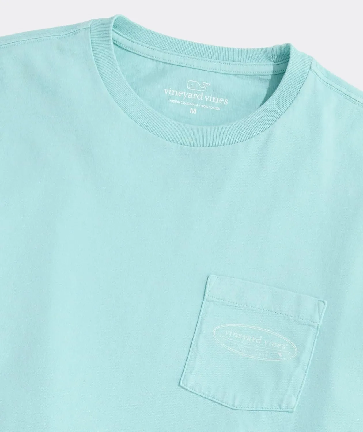 vineyard vines Men's Drift Dye Outlined Surf Logo Short-Sleeve Pocket Tee