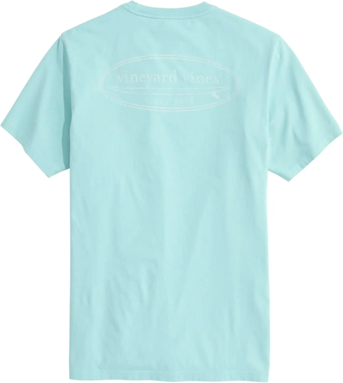 vineyard vines Men's Drift Dye Outlined Surf Logo Short-Sleeve Pocket Tee