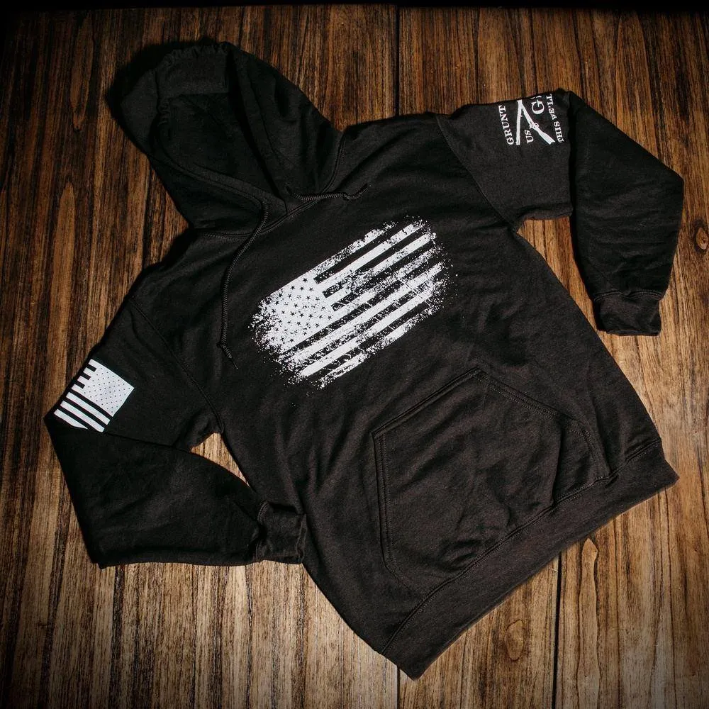 Vintage American Hoodie - Black
