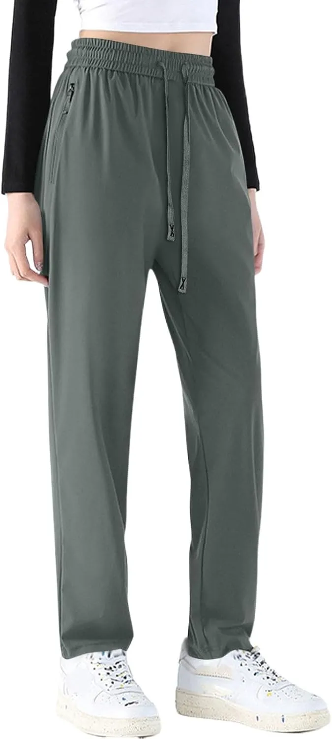 White Pants Women Plus Size, Womens Pants Trendy Linen Cotton Low Rise Trousers Work Straight Leg Summer