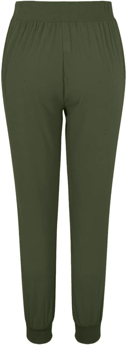 Wide Leg Linen Pants for Women High Waist Casual Loose Fit Summer Lightweight Jogger Palazzo Trouser with Pockets