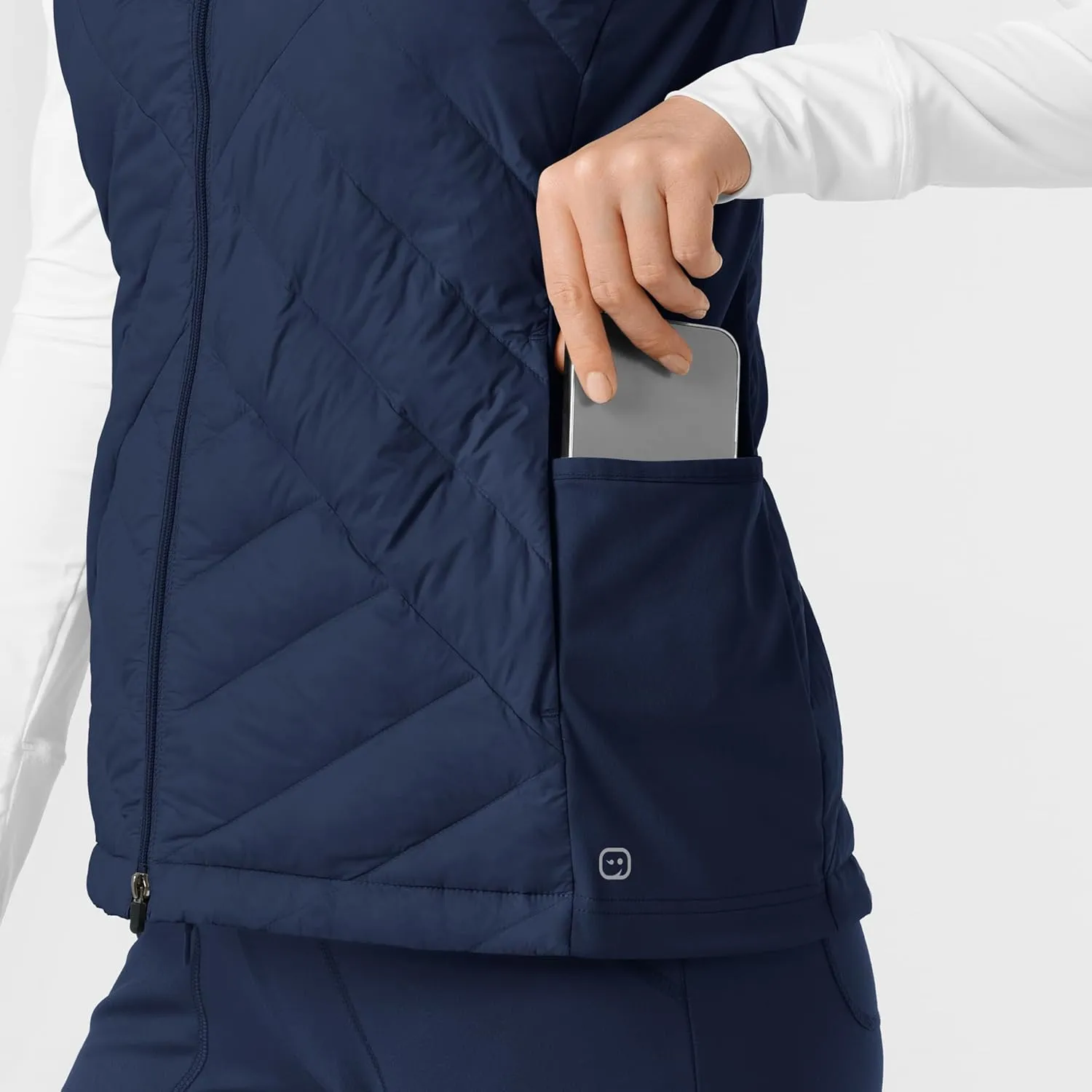 WINK Women's Quilted Scrub Vest