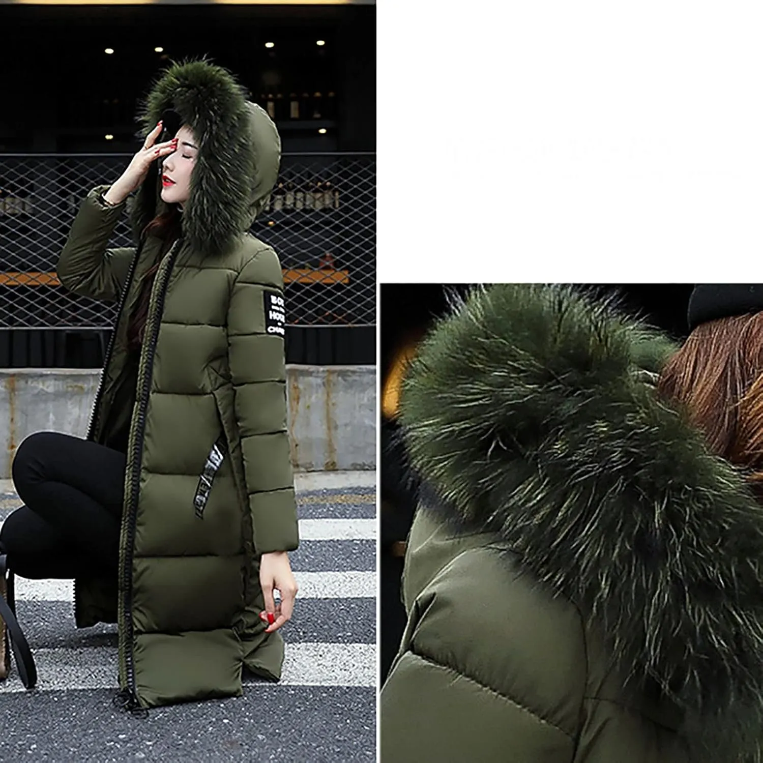 Winter Jackets for Women Long Puffer Down Jacket Thick Warm Coat Outerwear 2023 Hooded Fur Collar Coat Fashion Clothes