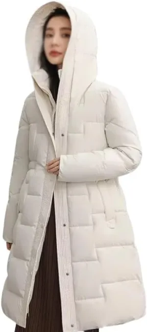 Winter Long Coat Women's Thicken Cotton padded Warm Snow Outerwear Loose Female Windproof Hooded Jacket Parkas