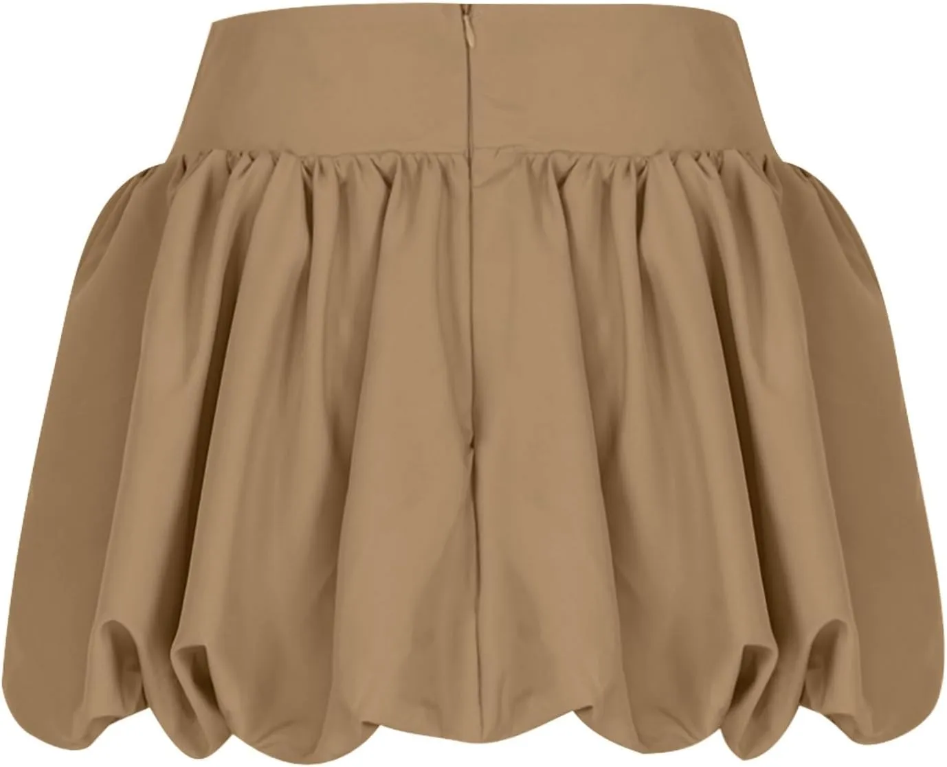 Women Girls Bubble Short Skirts High Waist Pleated Mini Skirt Puffy A Line Balloon Skirts Trendy Casual Skirt