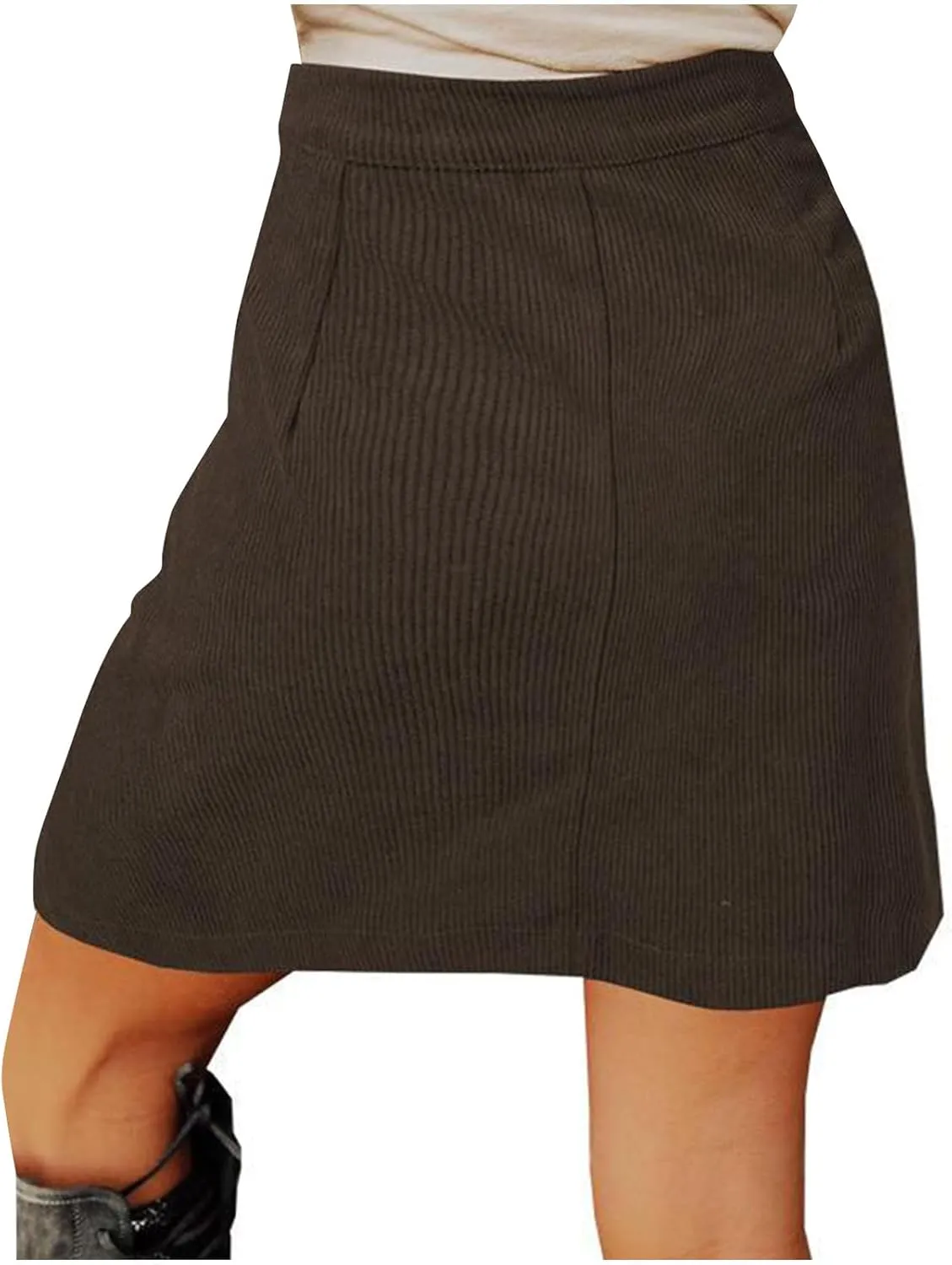 Women High Waist Button Down Cargo Skirt Fashion Solid A-line Midi Skirts 2024 Summer Dressy Business Pencil Skirt