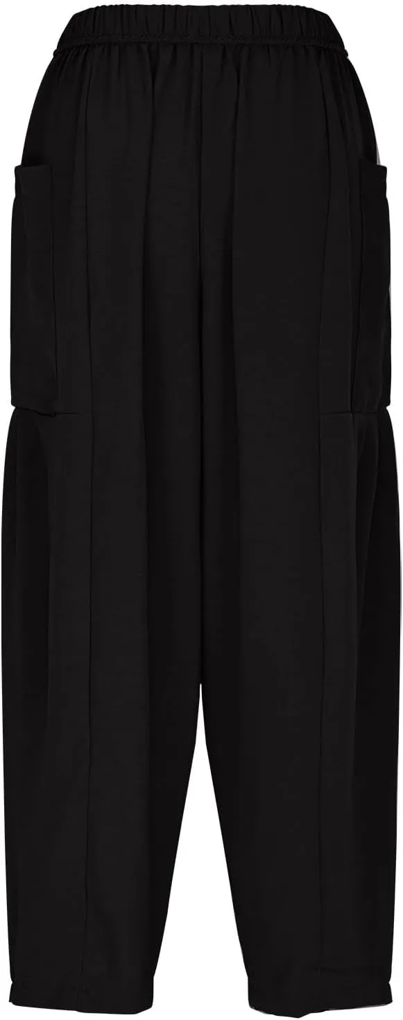 Women Linen Baggy Harem Pants Summer Drawstring Casual Beach Pant 2025 Vacation Wide Leg Lounge Trousers with Pockets