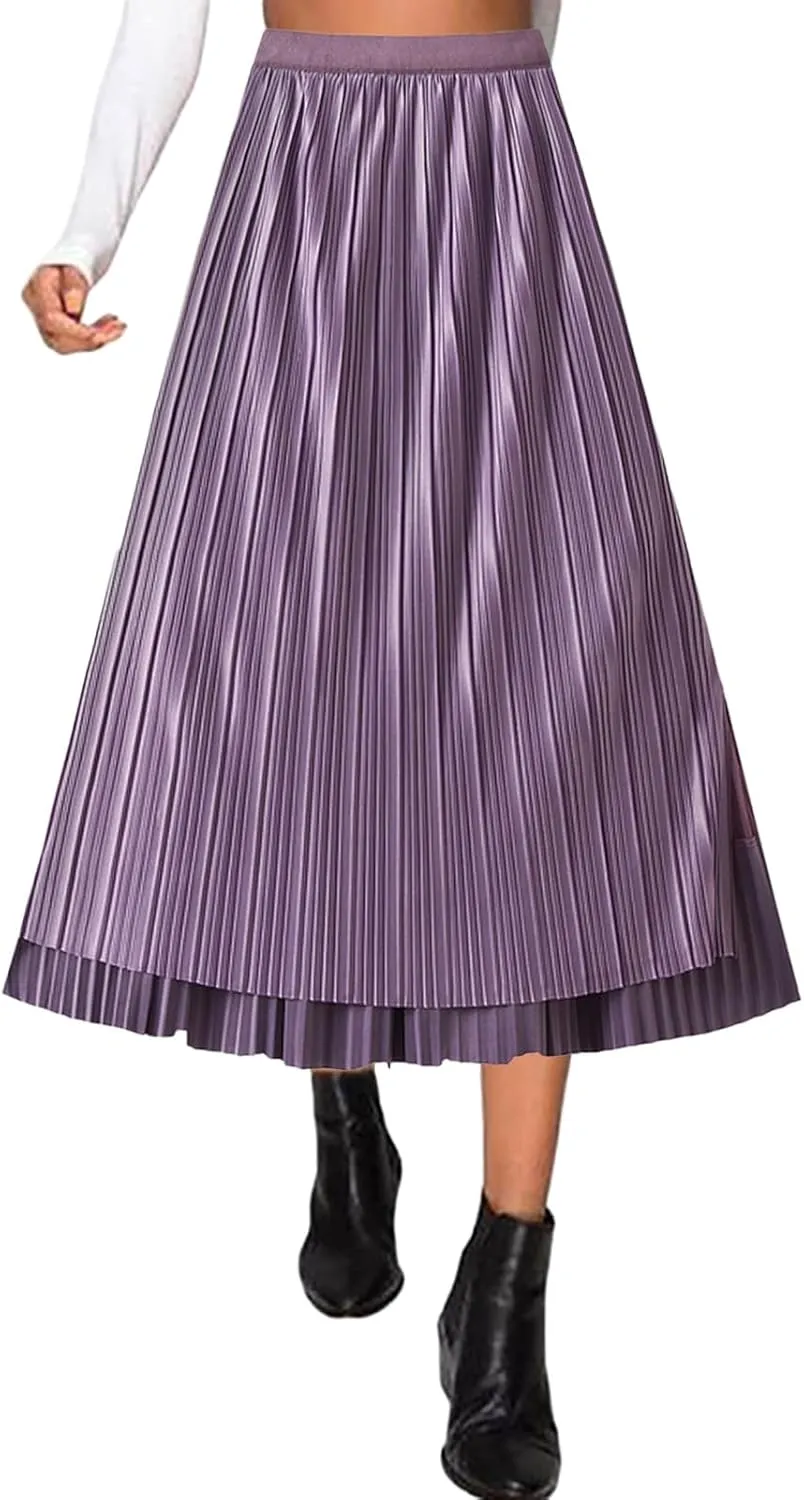 Women Mid Length Skirt Dance Party A Line High Waisted Reversible Tulle Skirt Holiday Party Costume Waistband for