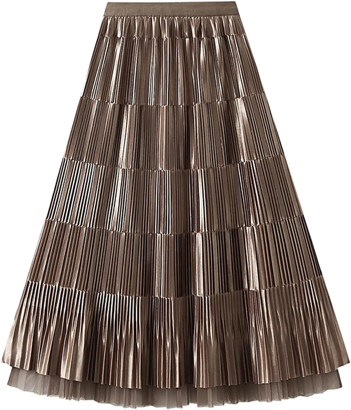 Women Mid Length Skirt Dance Party A Line High Waisted Reversible Tulle Skirt Holiday Party Midi Wrap Skirt with