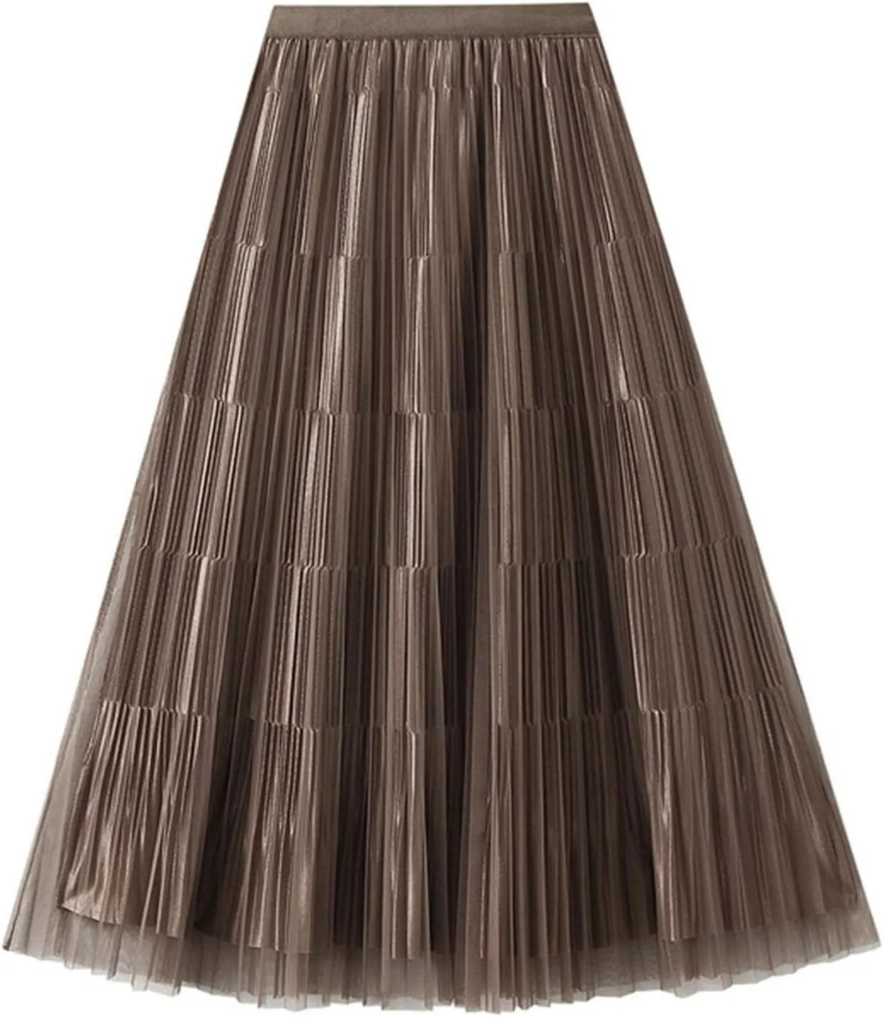 Women Mid Length Skirt Dance Party A Line High Waisted Reversible Tulle Skirt Holiday Party Midi Wrap Skirt with