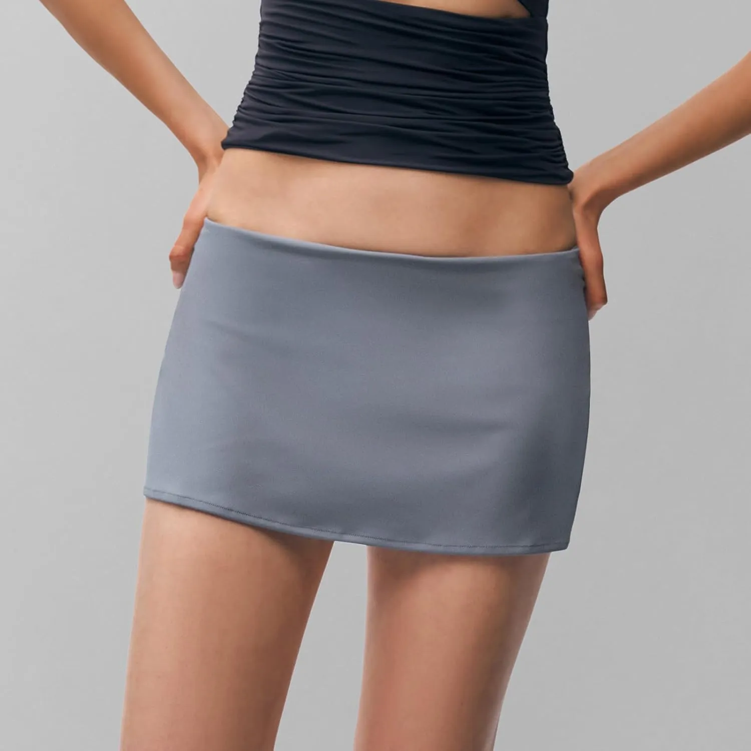 Women Y2k Low Waist Mini Skirts Stretch Ruched Bodycon Pencil A Line Short Skirt Sexy Micro Skort Going Out