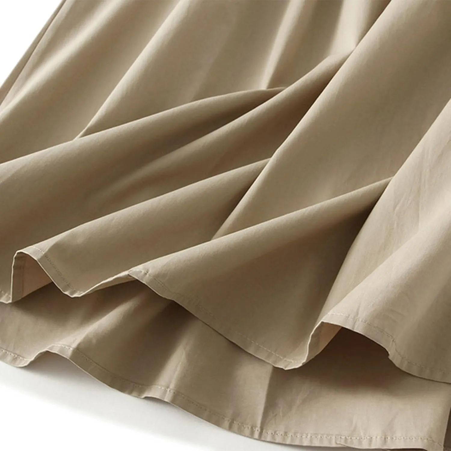 Women's A Line Flared Midi Skirt High Waisted Comfy Pleated Fashion 2025 Casual Skirt Slim Fit Lounge Cargo Skirt