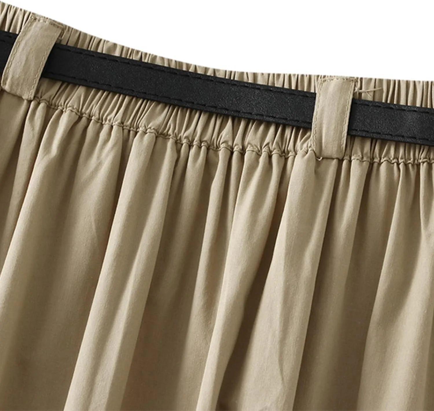 Women's A Line Flared Midi Skirt High Waisted Comfy Pleated Fashion 2025 Casual Skirt Slim Fit Lounge Cargo Skirt