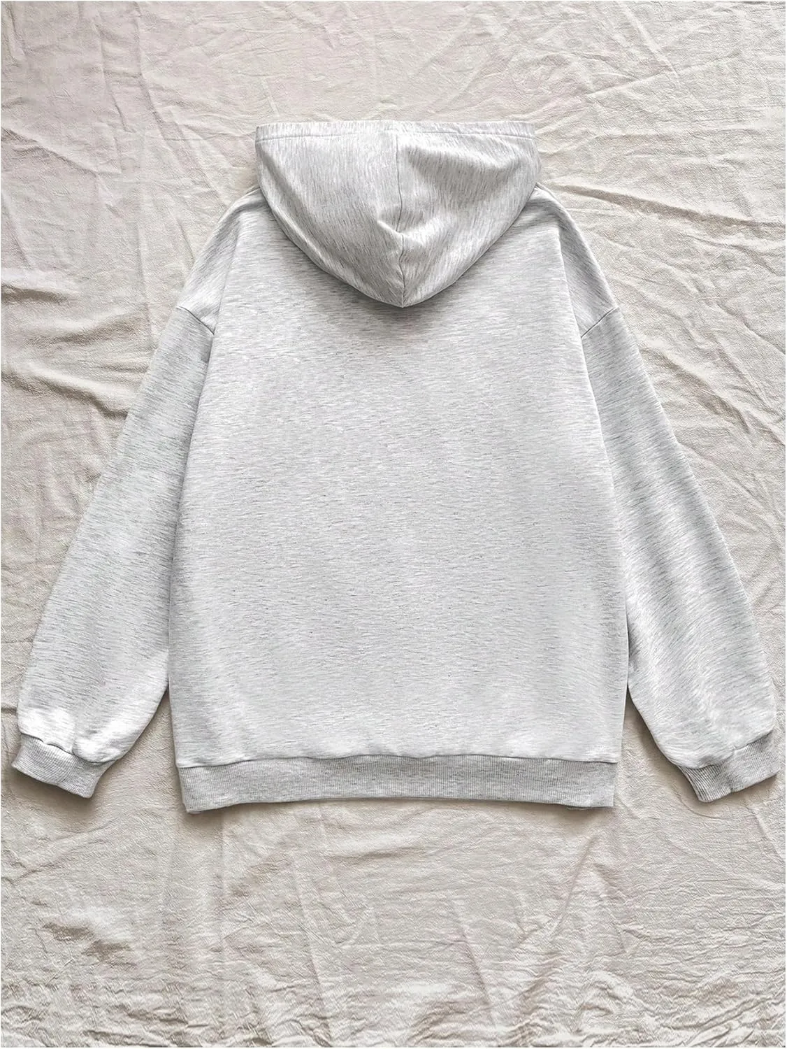 Women's Bowknot Embroidered Oversized Hoodies Long Sleeve Drop Shoulder Hooded Sweatshirts