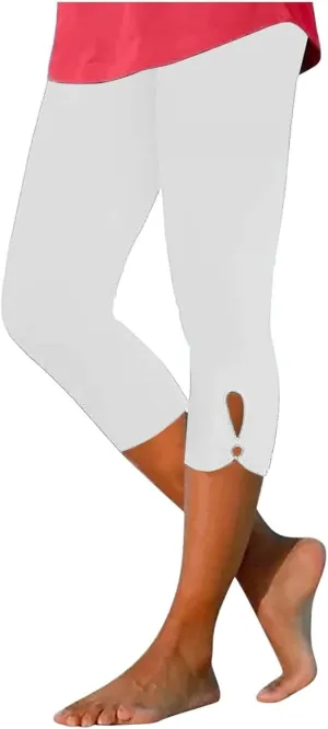 Womens Capris for Summer Dressy Cropped High Waist Yoga Pants Comfy Stretchy Leggings Workout Casual 2025 Trousers