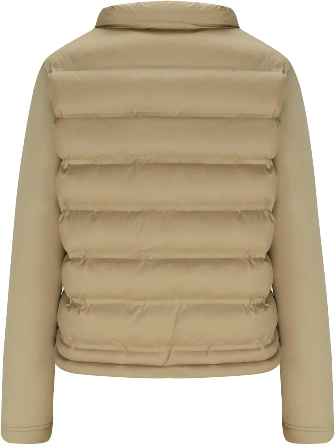 Womens Casual Winter Coats Zip Up Patchwork Cotton Jacket Solid Color Quilted Padded Wadded Puffer Jackets