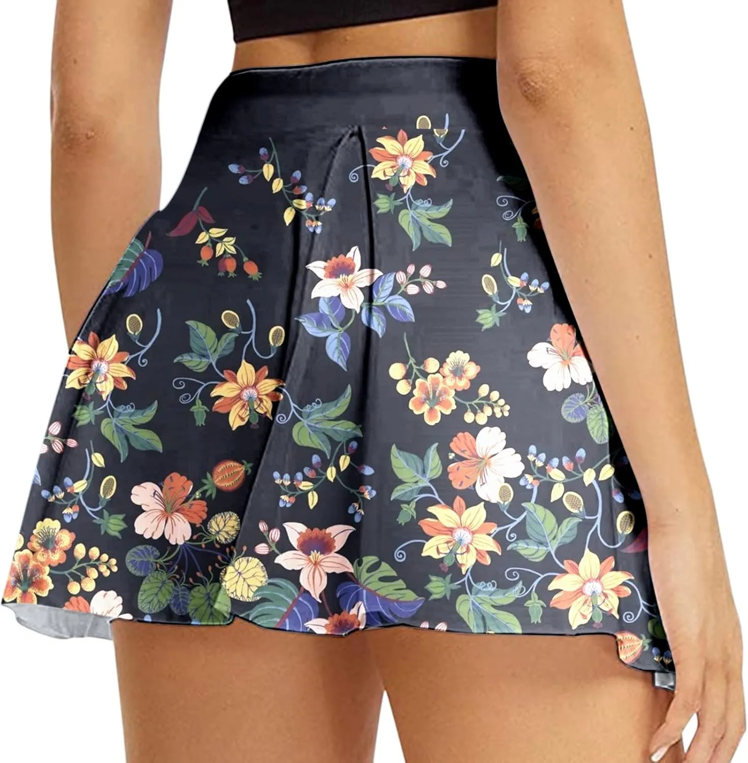 Womens Daily Casual Workout Printed Skirt Tennis Yoga Sport Active Skirt Shorts Skirt Hot Skirt for Women