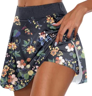 Womens Daily Casual Workout Printed Skirt Tennis Yoga Sport Active Skirt Shorts Skirt Hot Skirt for Women
