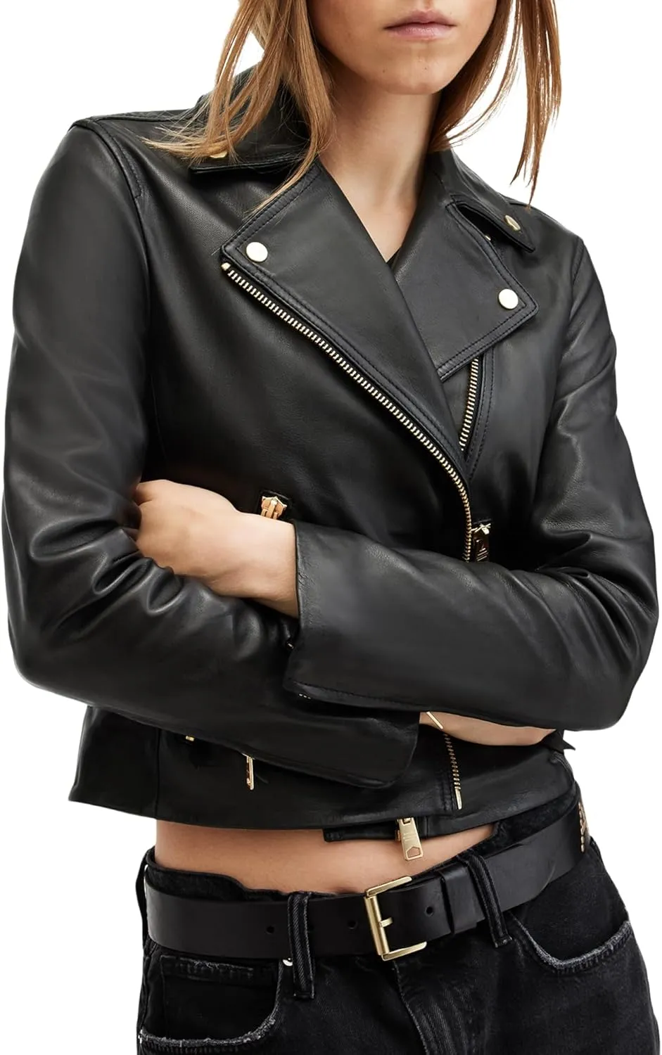 Women's Dalby Leather Biker Jacket