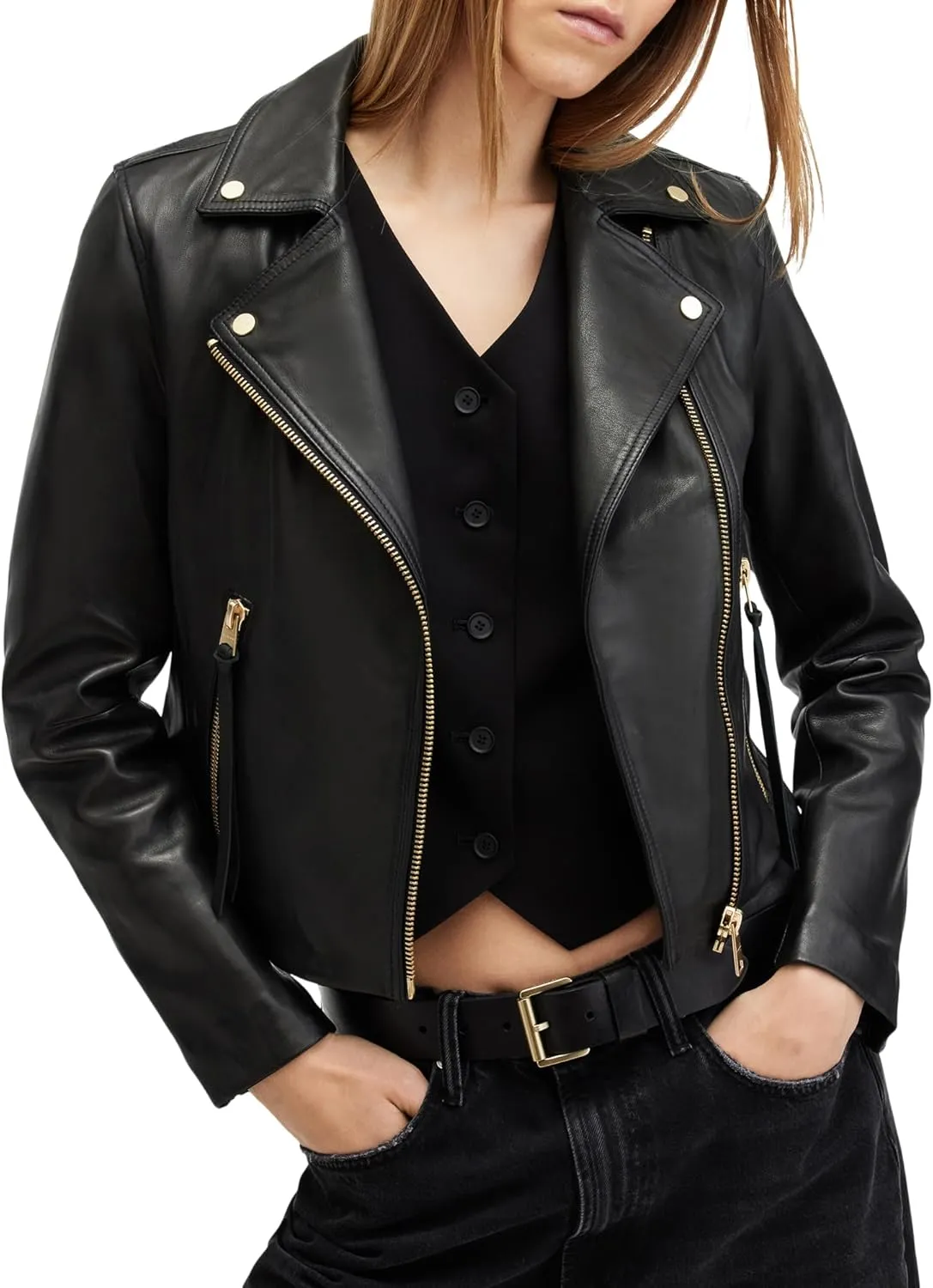 Women's Dalby Leather Biker Jacket