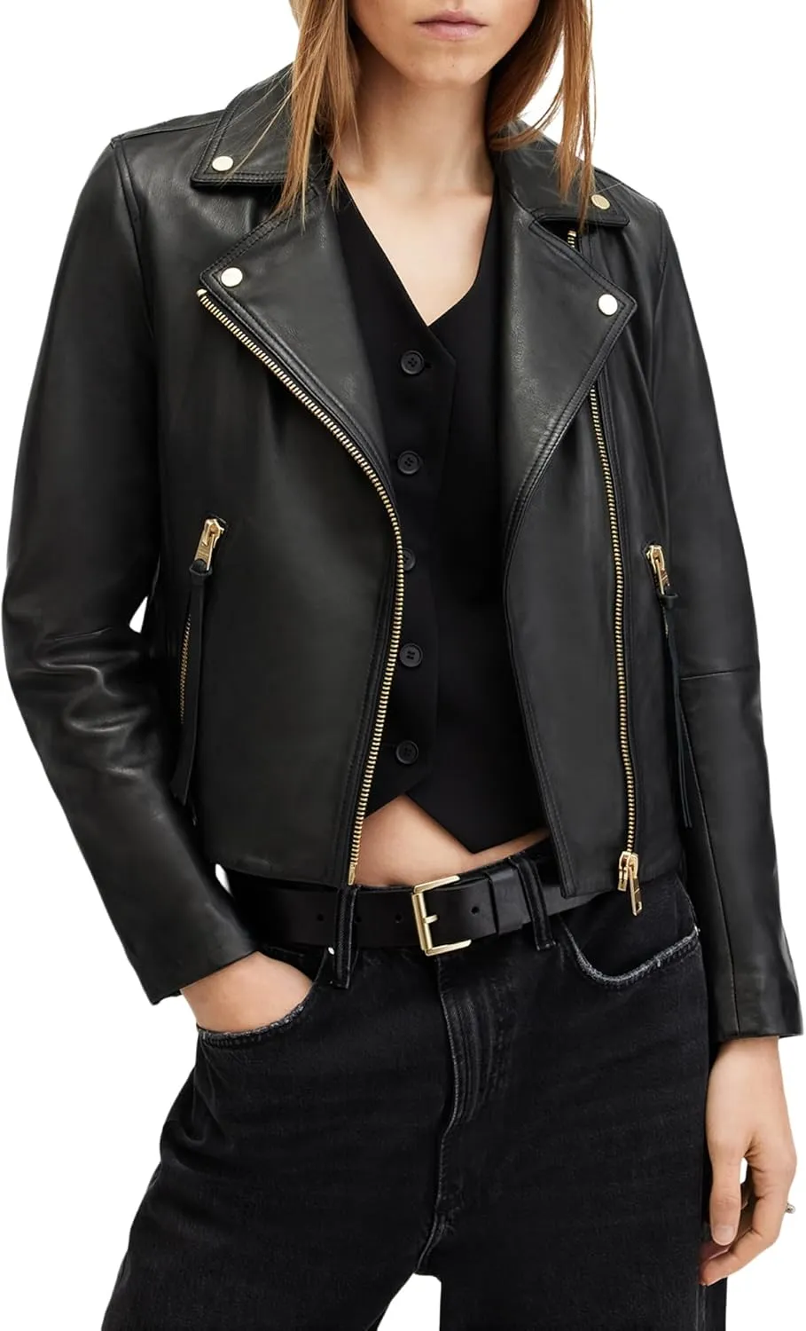 Women's Dalby Leather Biker Jacket