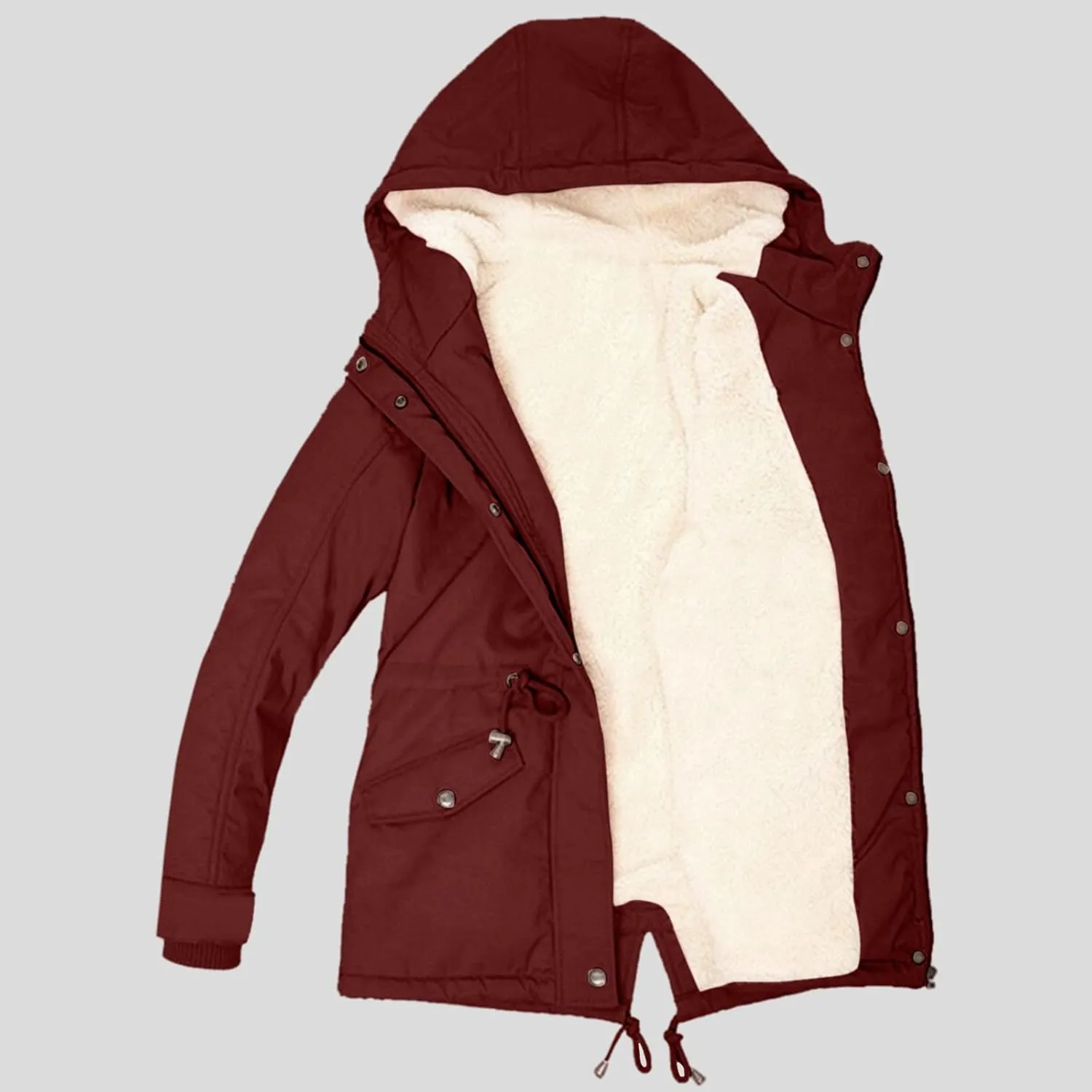 Womens Fashion Fleece Thicken Coat Down Jacket Cotton Jacket Lightweight Down Jacket Quilted Parka Jacket Puffer